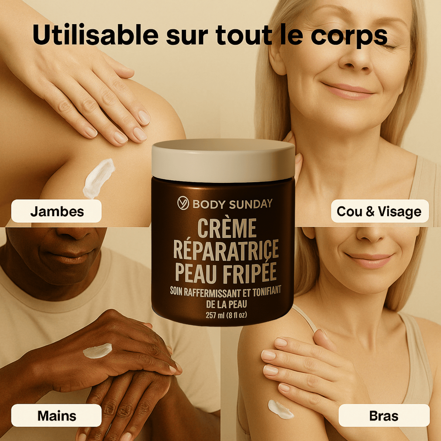 Crème réparatrice peau fripée - Body Sunday