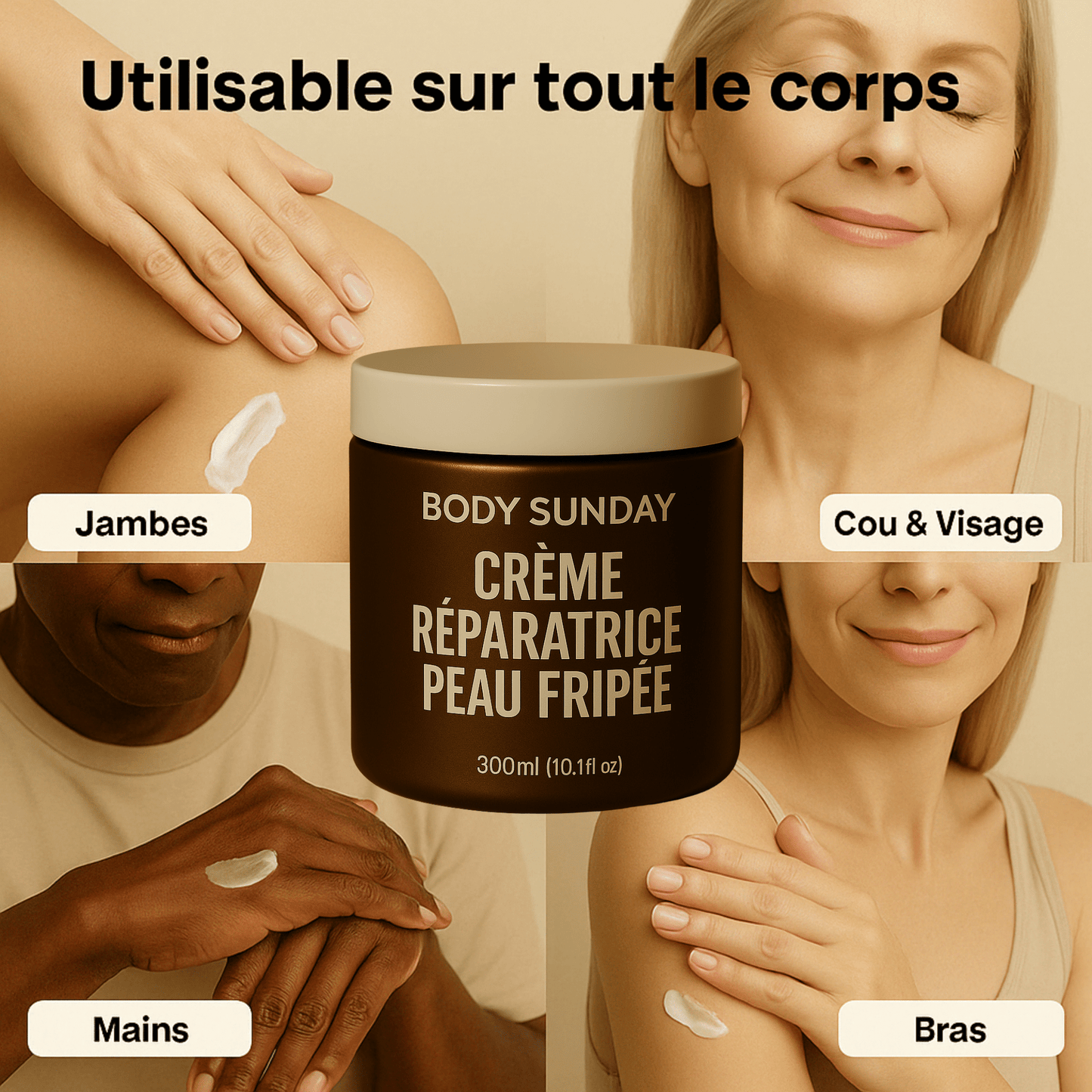 Crème réparatrice peau fripée - Body Sunday