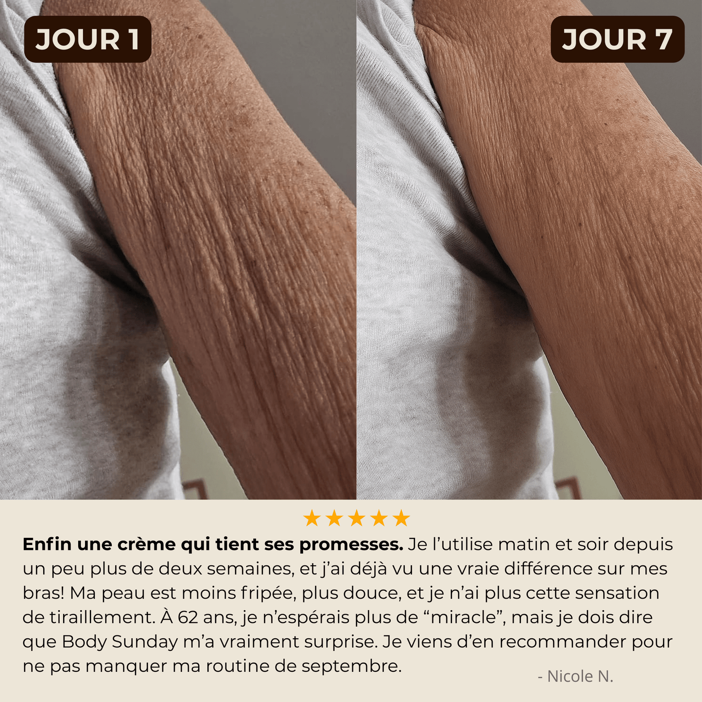 Crème réparatrice peau fripée - Body Sunday