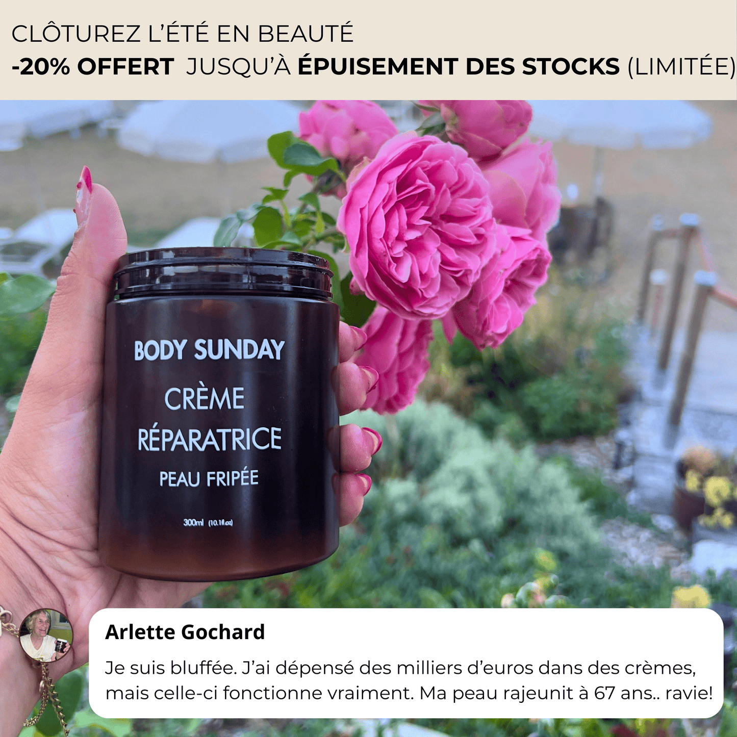 Crème réparatrice peau fripée - Body Sunday