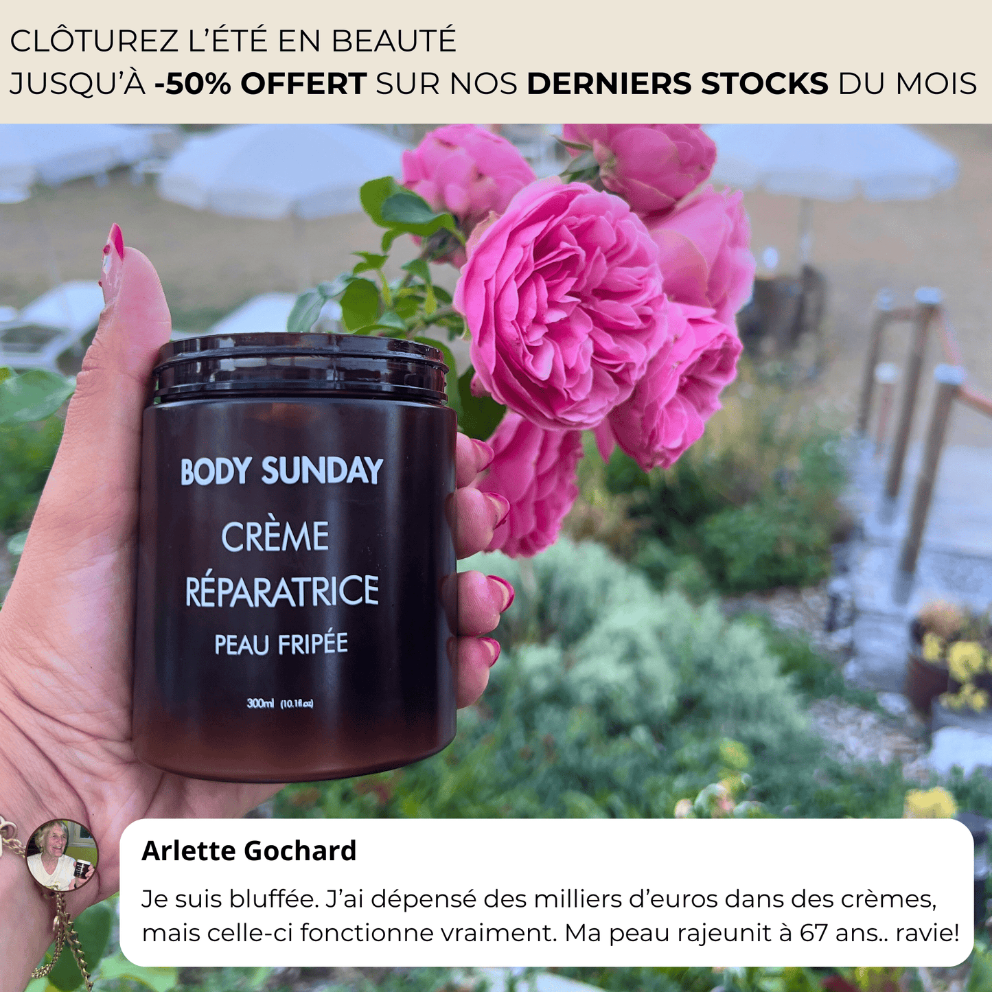Crème réparatrice peau fripée - Body Sunday