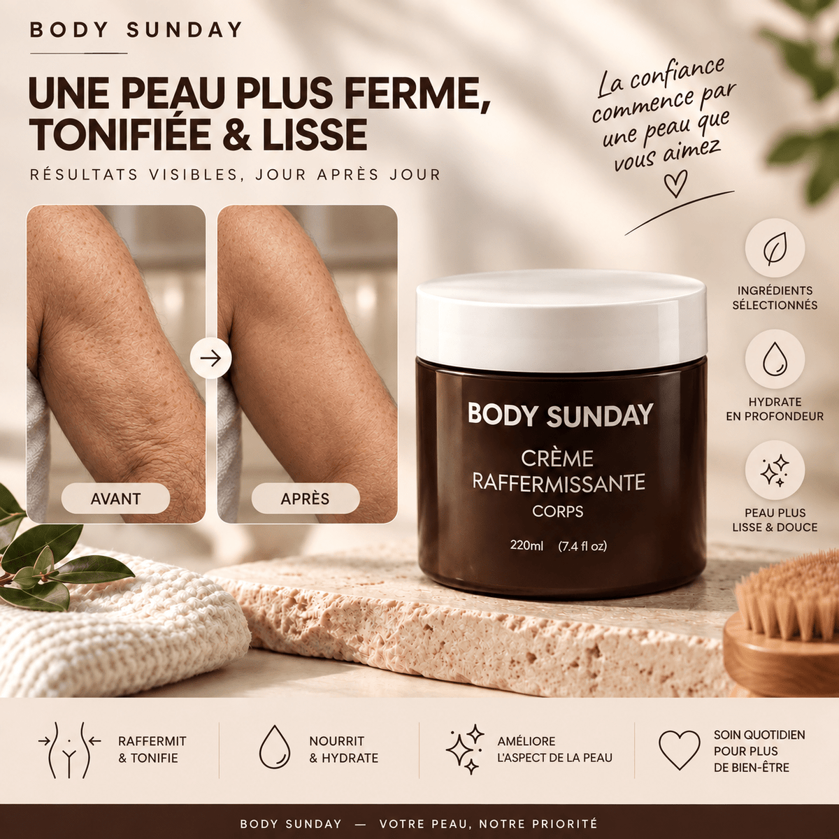 BODY SUNDAY CRÈME RAFFERMISSANTE PEAU FRIPÉE - Body Sunday