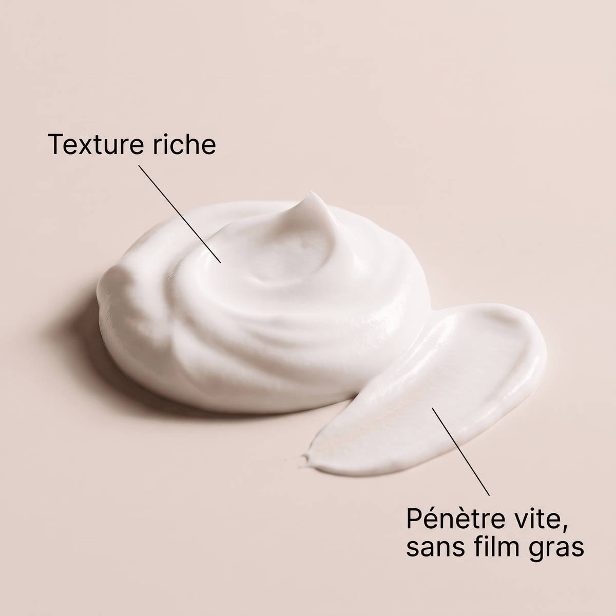 Texture riche de la crème raffermissante Body Sunday, qui pénètre vite sans film gras