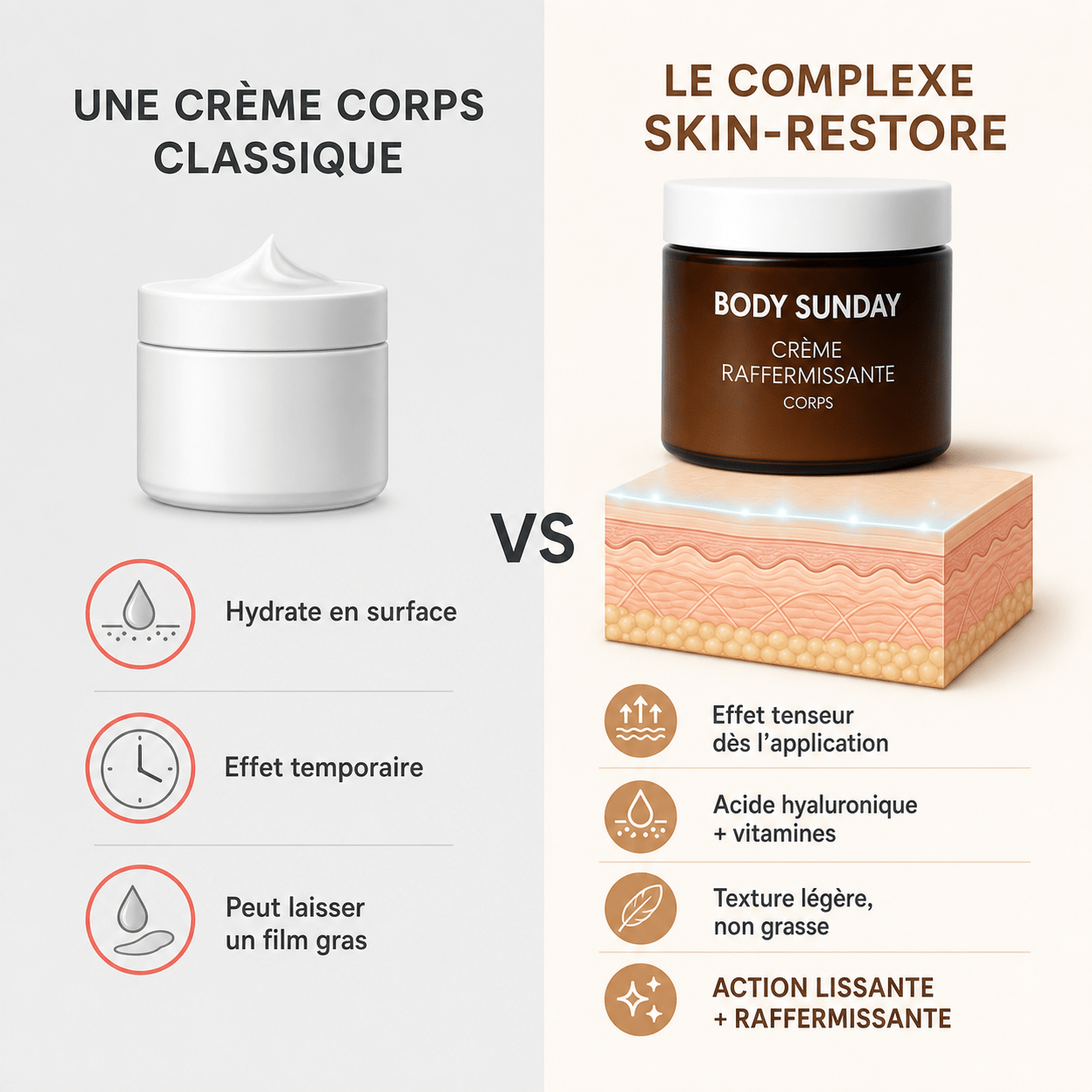 BODY SUNDAY CRÈME RAFFERMISSANTE PEAU FRIPÉE - Body Sunday